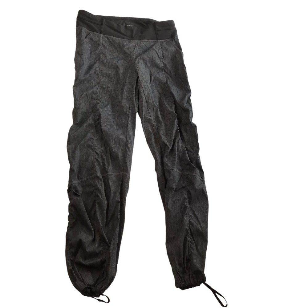 LUCY Athletic Dance Pants. Dark Gray. Size women's M. Drawstring at Cuff - Picture 2 of 10